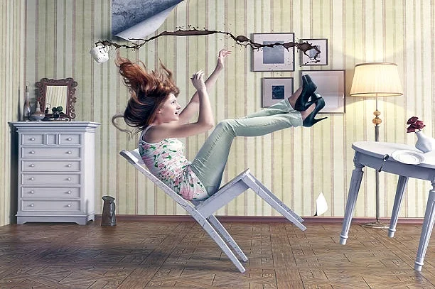 Home Safety- sloping on chair