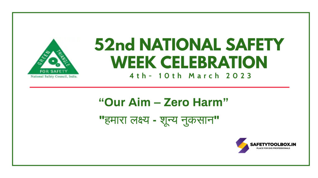 National Safety week theme 2023